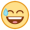 Smiling Face With Open Mouth & Cold Sweat emoji on HTC